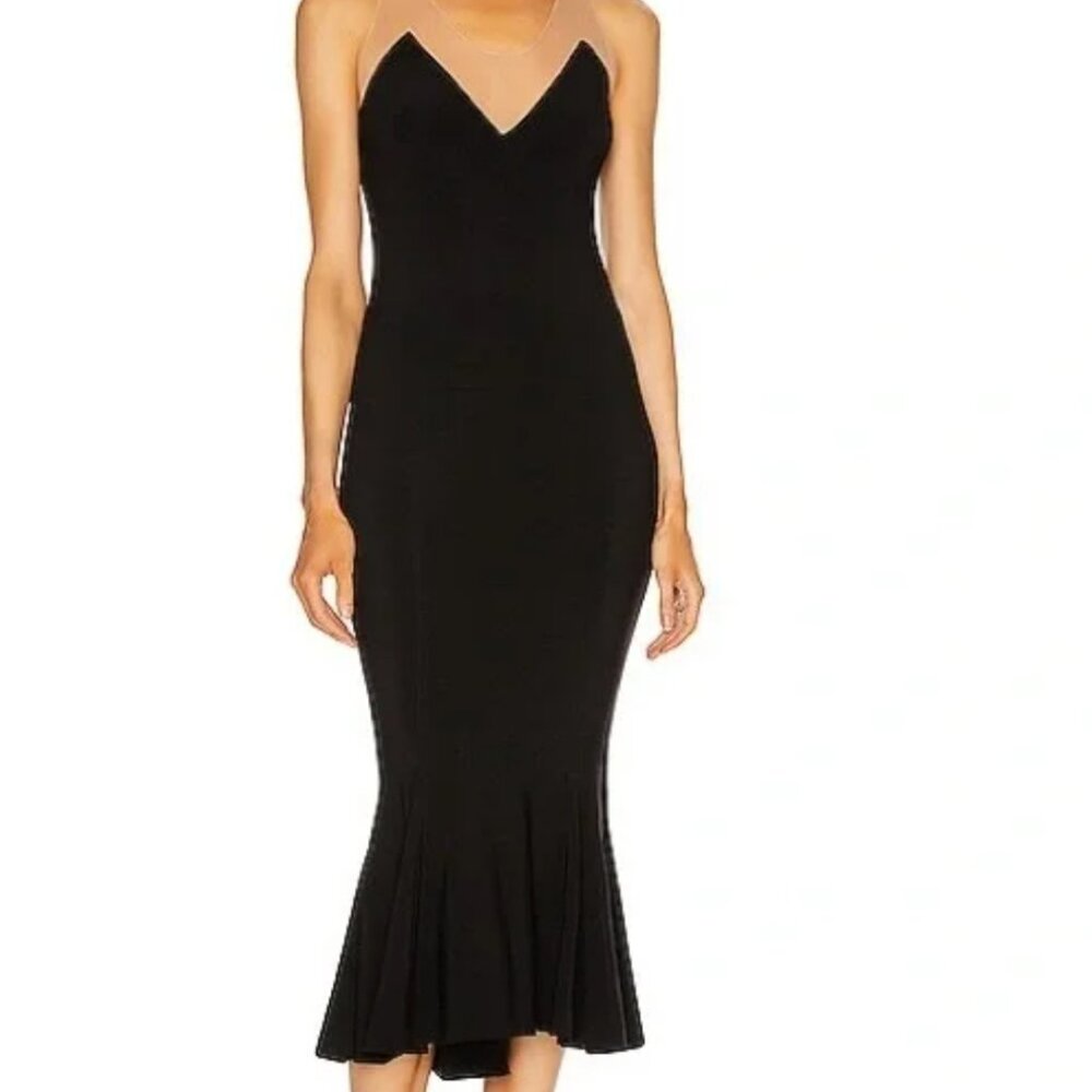 Norma Kamali Racer Fish tail dress to mid calf Size Small